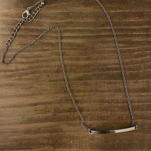 Silver bar necklace
